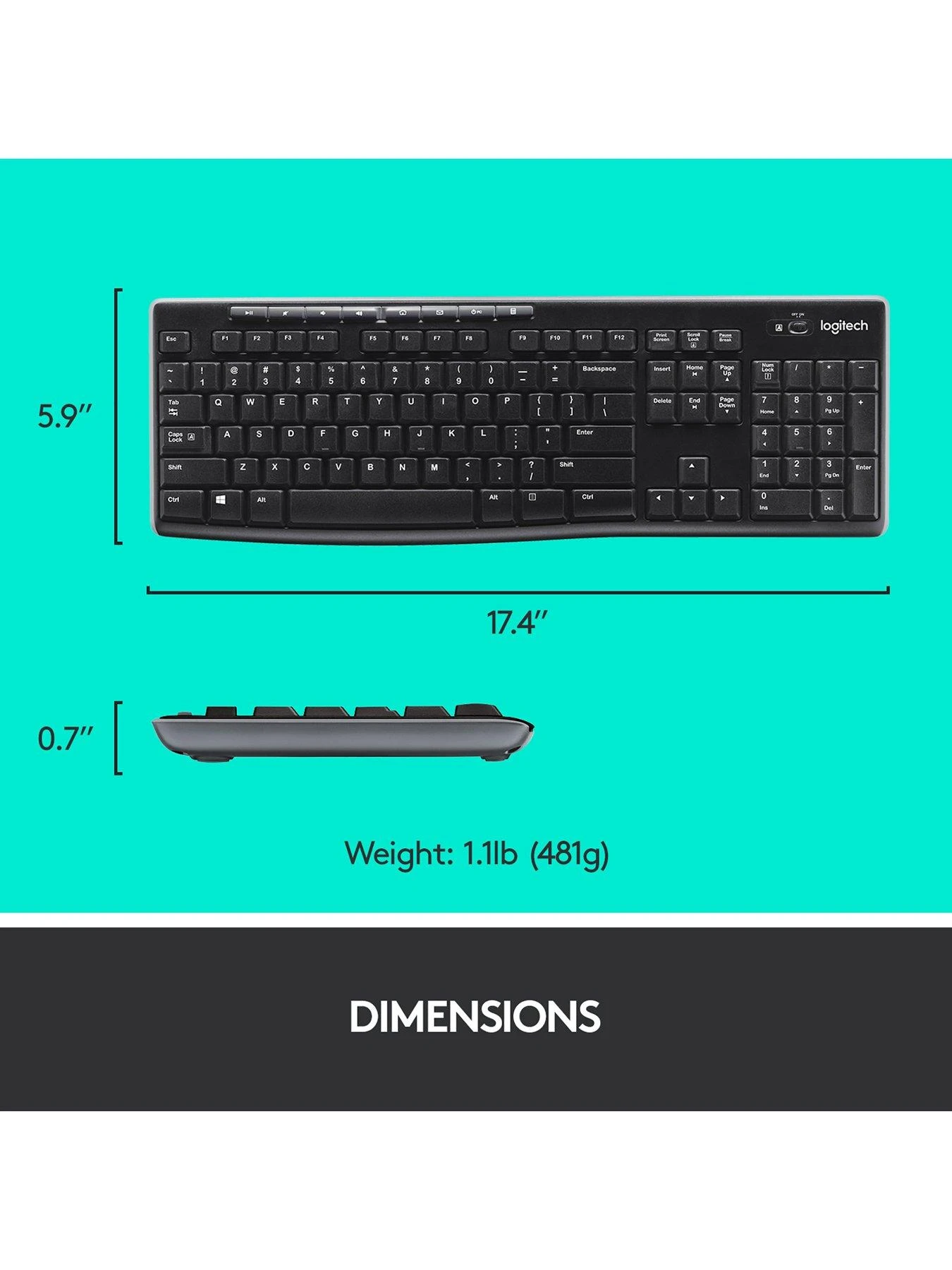 Logitech Wireless Desktop MK270 - UK Layout - Image 6