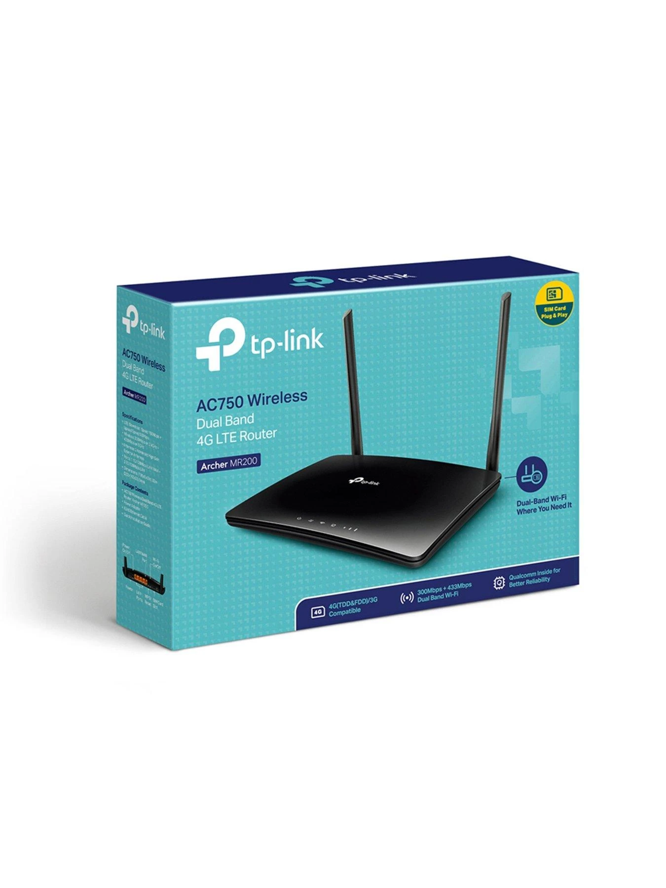 TP-Link TP Link AC750 Dual-Band Wi-Fi 4G LTE Router, Archer MR200 - Image 5
