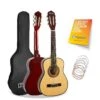 3rd Avenue 1/2 Size Kids Classical Guitar Beginner Bundle - 6 Months FREE Lessons - Natural