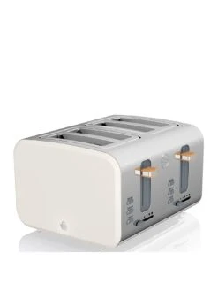 Swan 4 Slice Nordic Style Toaster - White