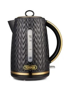 Tower Empire 1.7L Textured Kettle - Black