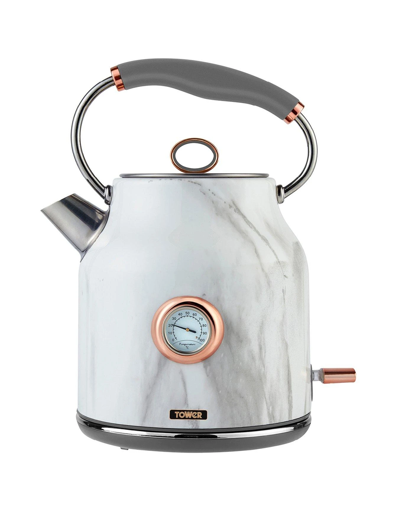 Tower 3KW 1.7L Stainless Steel Kettle - Marble Rose Gold