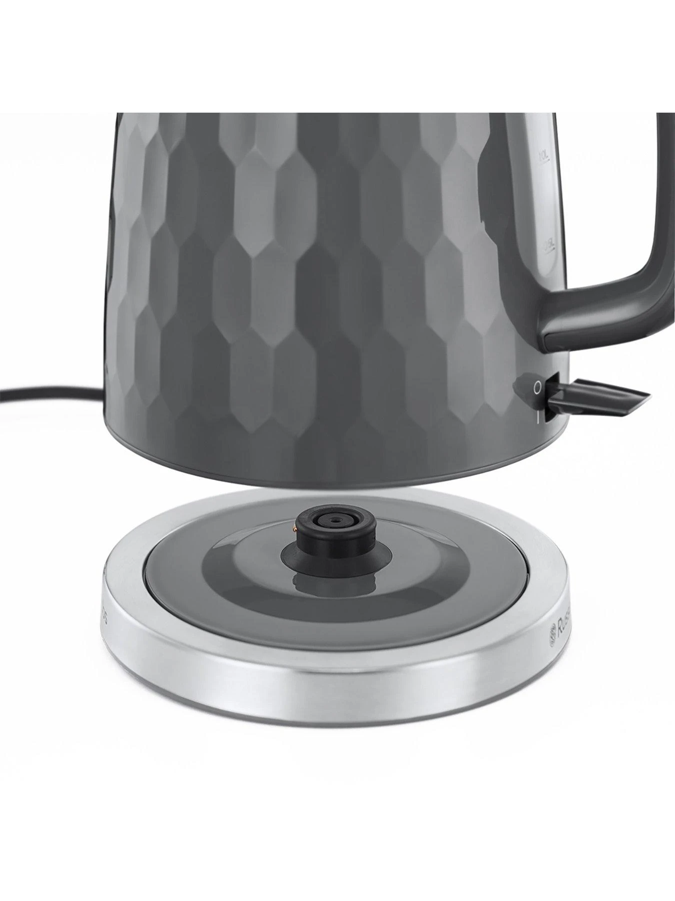 Russell Hobbs Honeycomb Grey Plastic Kettle - 26053 - Image 3