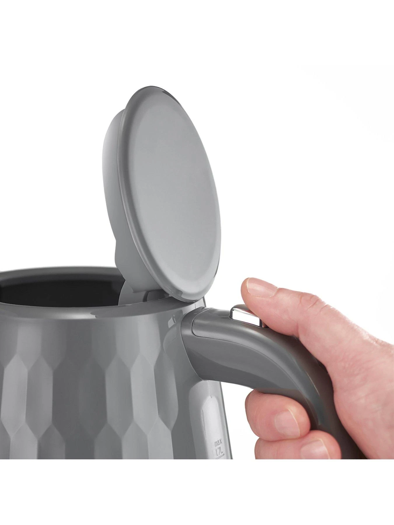 Russell Hobbs Honeycomb Grey Plastic Kettle - 26053 - Image 5
