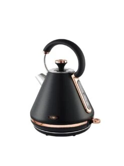 Tower Cavaletto 1.7L Pyramid Kettle - Black & Rose Gold