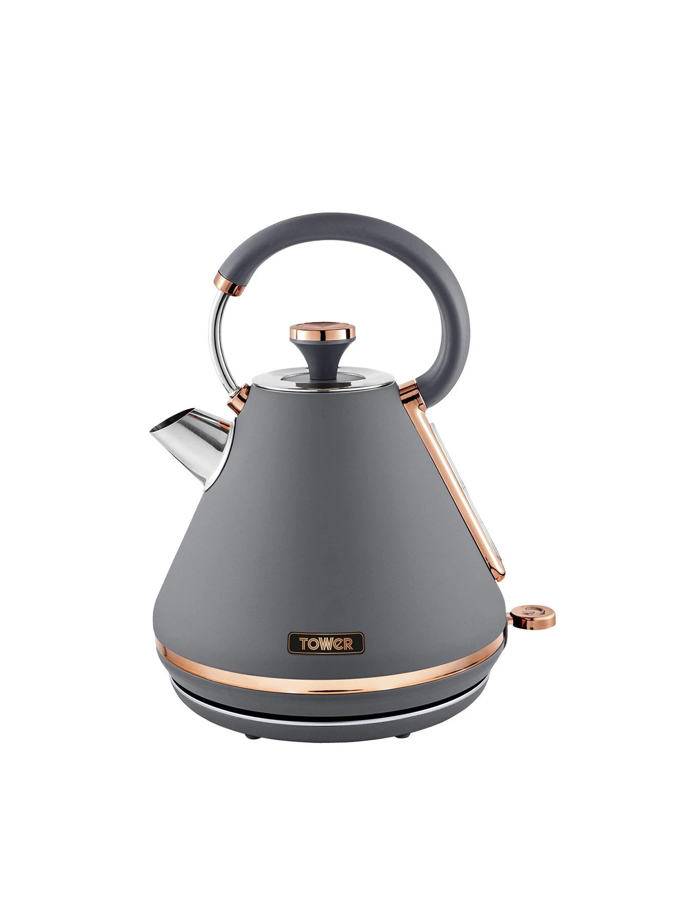 Tower Cavaletto 1.7L Pyramid Kettle - Grey & Rose Gold