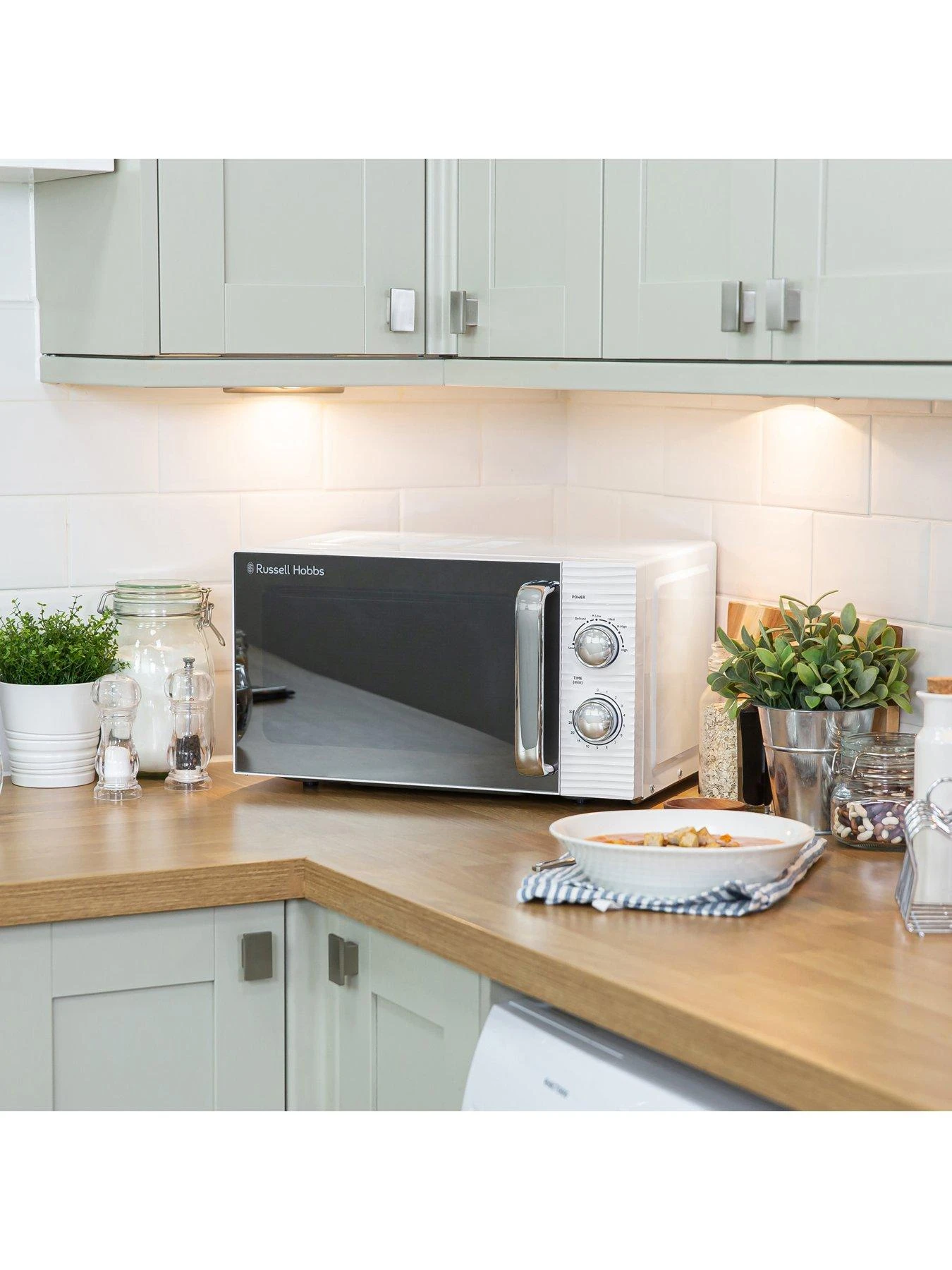 Russell Hobbs RHM1731 Inspire White Compact Manual Microwave - Image 7