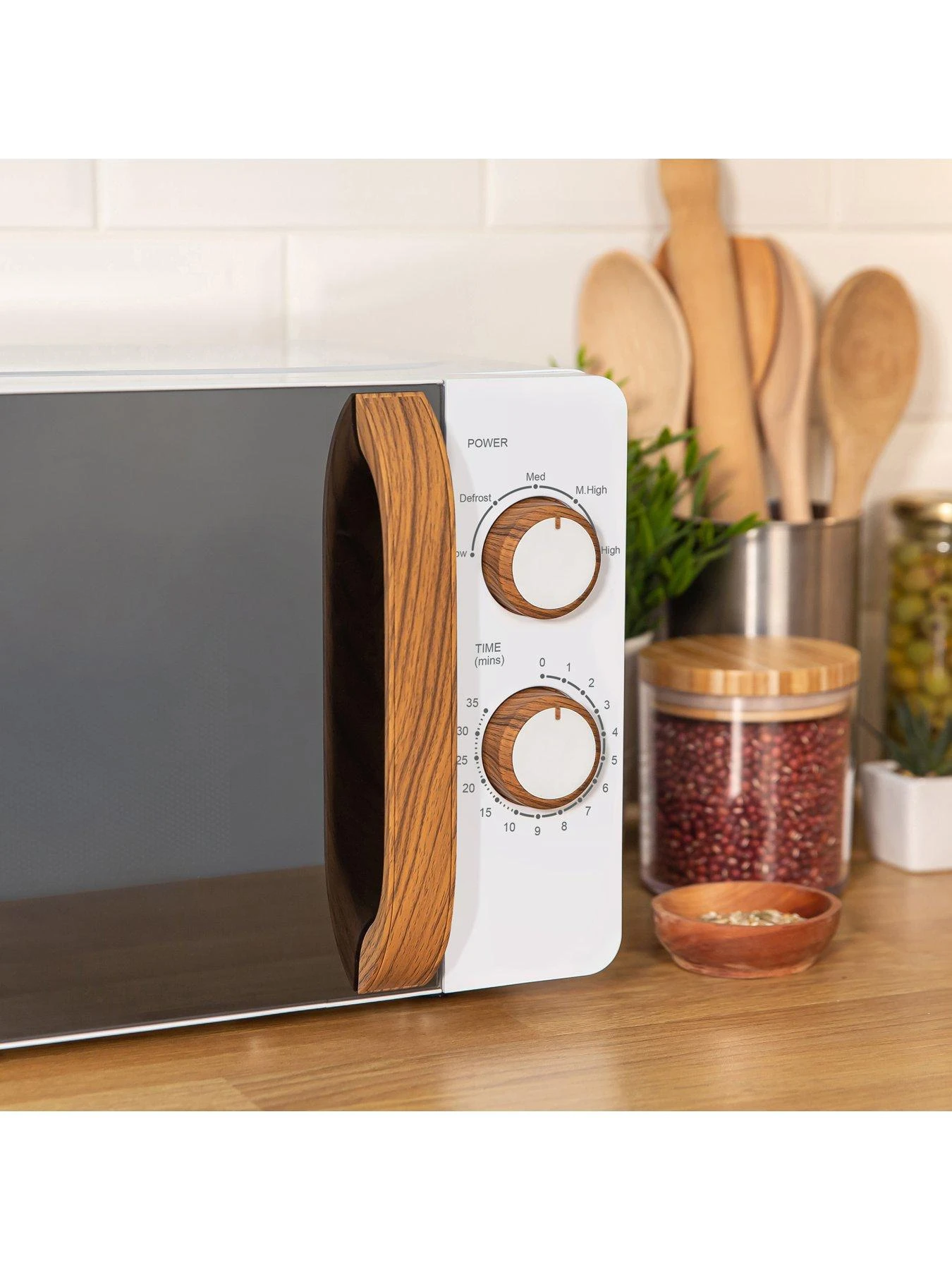 Russell Hobbs RHMM713 Scandi Compact White Manual Microwave - Image 5