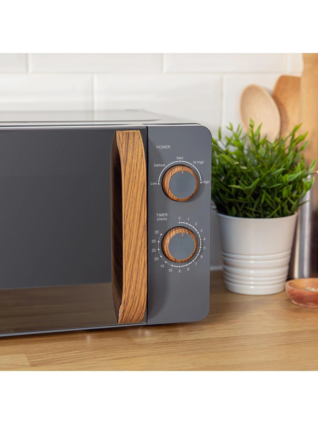 Russell Hobbs RHMM713G Scandi Compact Grey Manual Microwave - Image 5