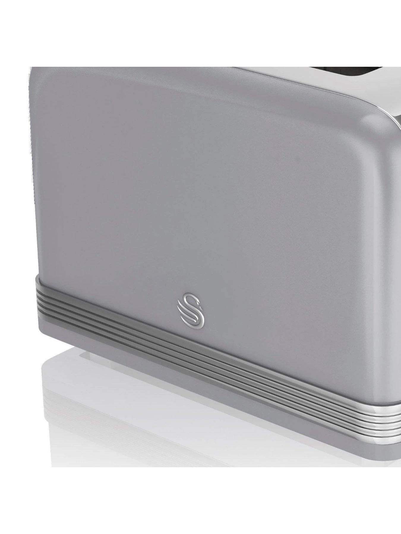 Swan Retro 4 Slice Toaster - Grey - Image 2