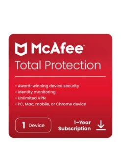 McAfee Total Protection 1 Device 12 Months Subscription (digital Download)