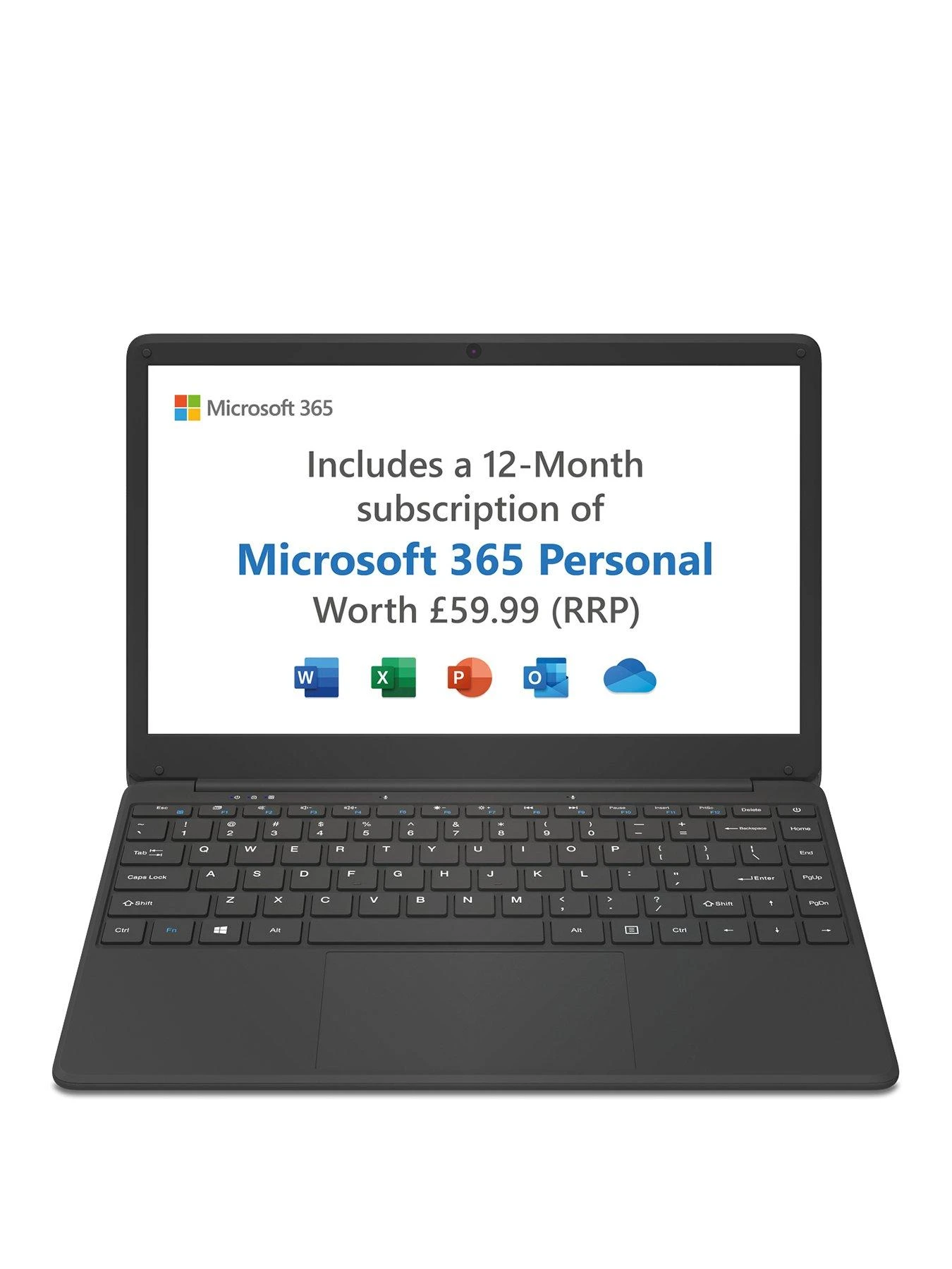 Geo GeoBook 140 14-inch HD Windows 10 Laptop, Intel Celeron Dual Core, 4GB RAM, 64GB Storage With Optional Norton 360 (1 Year)