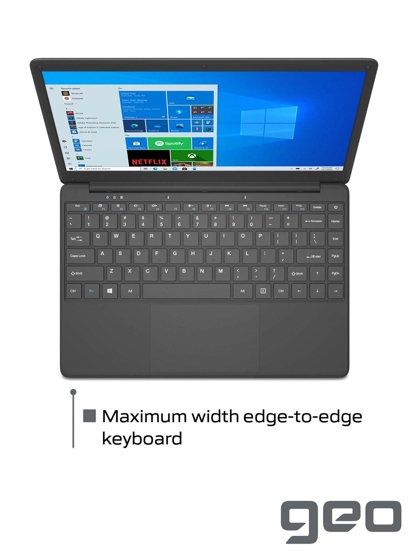 Geo GeoBook 140 14-inch HD Windows 10 Laptop, Intel Celeron Dual Core, 4GB RAM, 64GB Storage With Optional Norton 360 (1 Year) - Image 7