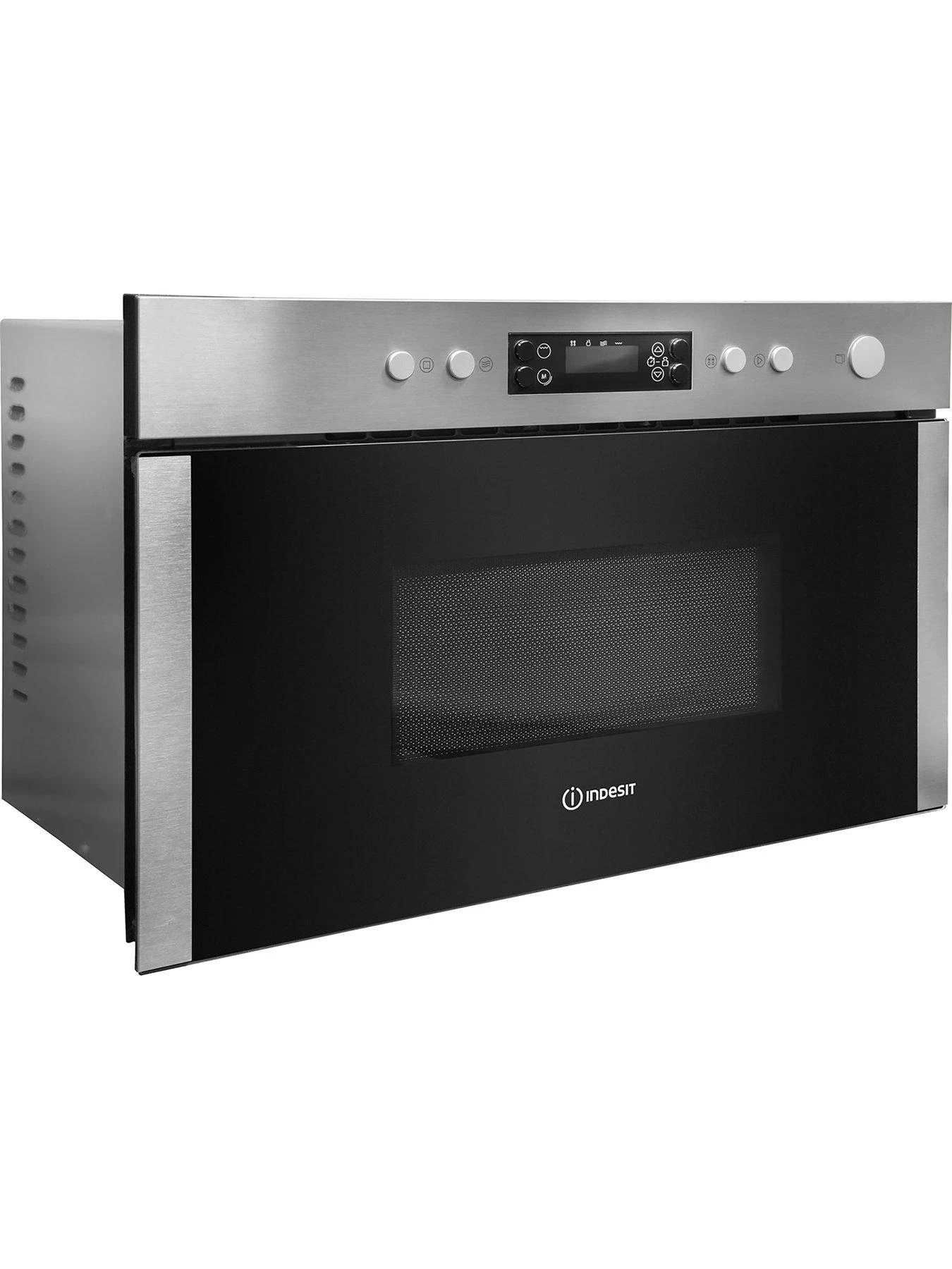 Indesit MWI5213IX 60cm Wide Built-in Microwave With Grill - Stainless Steel - Image 2