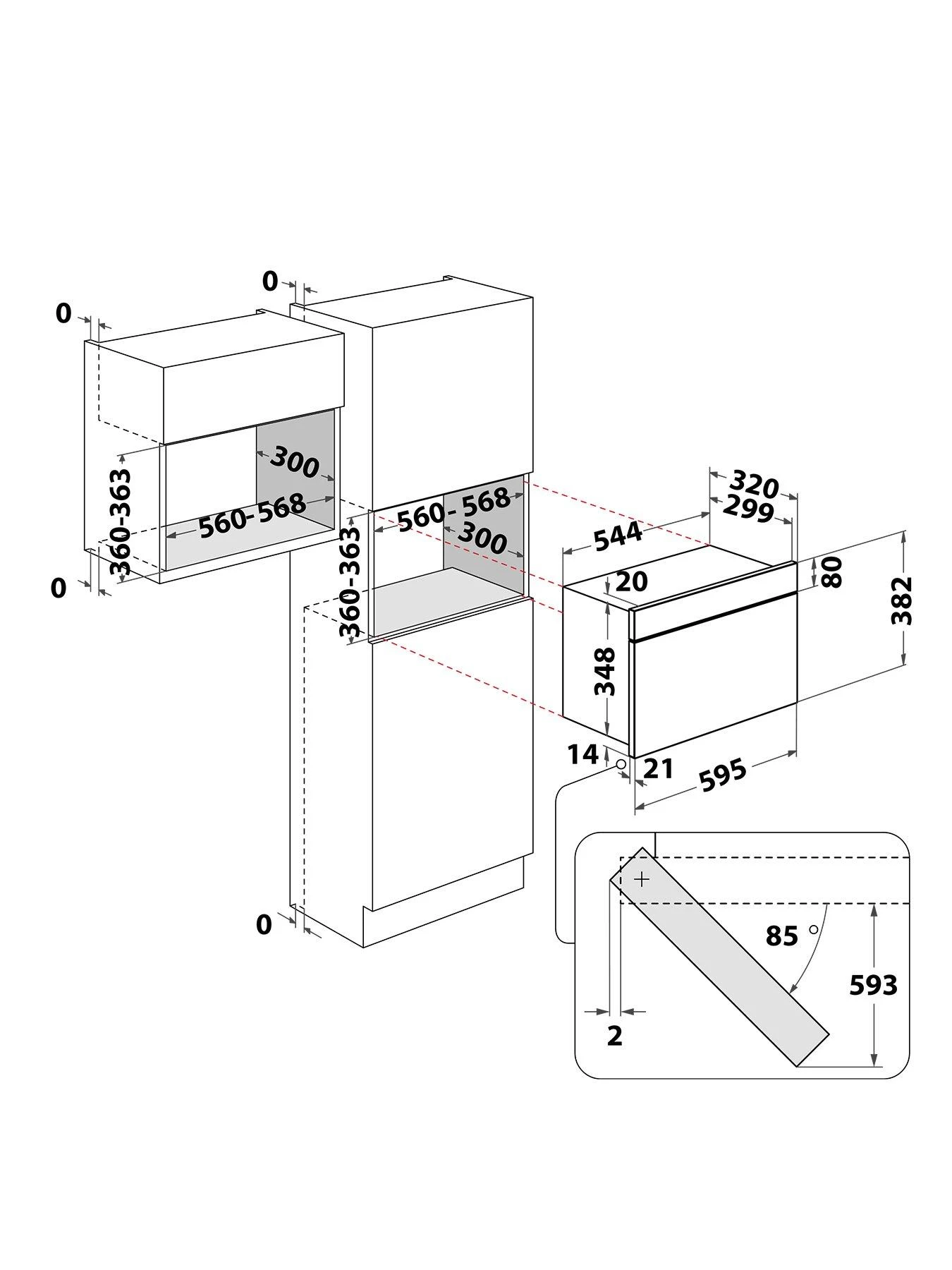 Indesit MWI5213IX 60cm Wide Built-in Microwave With Grill - Stainless Steel - Image 7
