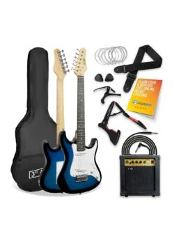 3rd Avenue 3/4 Size Electric Guitar Ultimate Kit With 10W Amp - 6 Months FREE Lessons - Blueburst