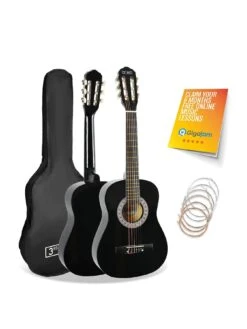 3rd Avenue 1/2 Size Classical Guitar Pack - Black