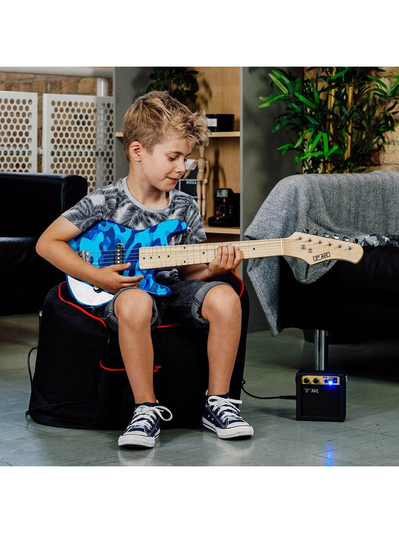 3rd Avenue Junior Electric Guitar Pack - Blue Camo - Image 5