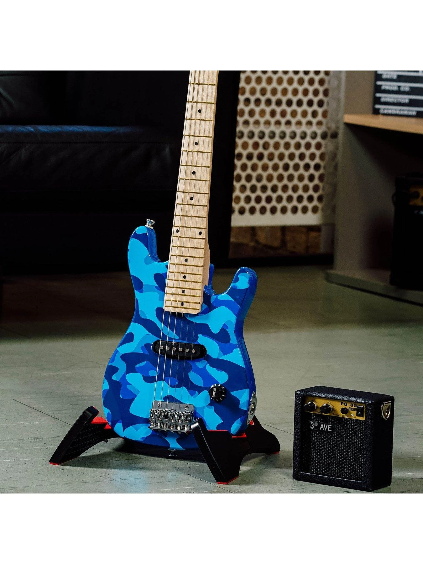 3rd Avenue Junior Electric Guitar Pack - Blue Camo - Image 6
