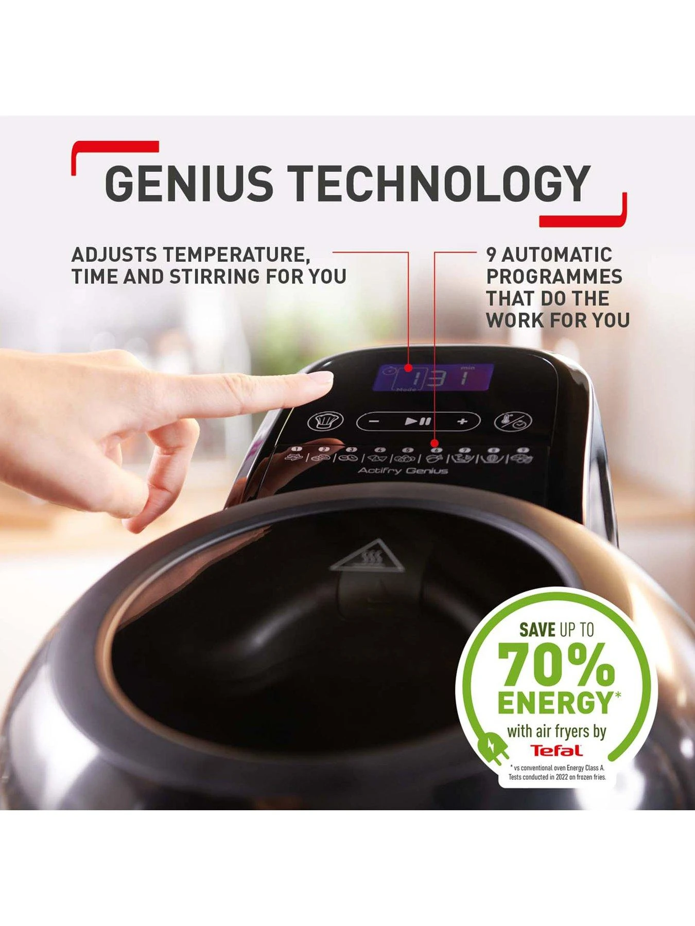 Tefal ActiFry Genius+ Air Fryer With 9 Auto Cooking Programs 1.2kg - Image 2