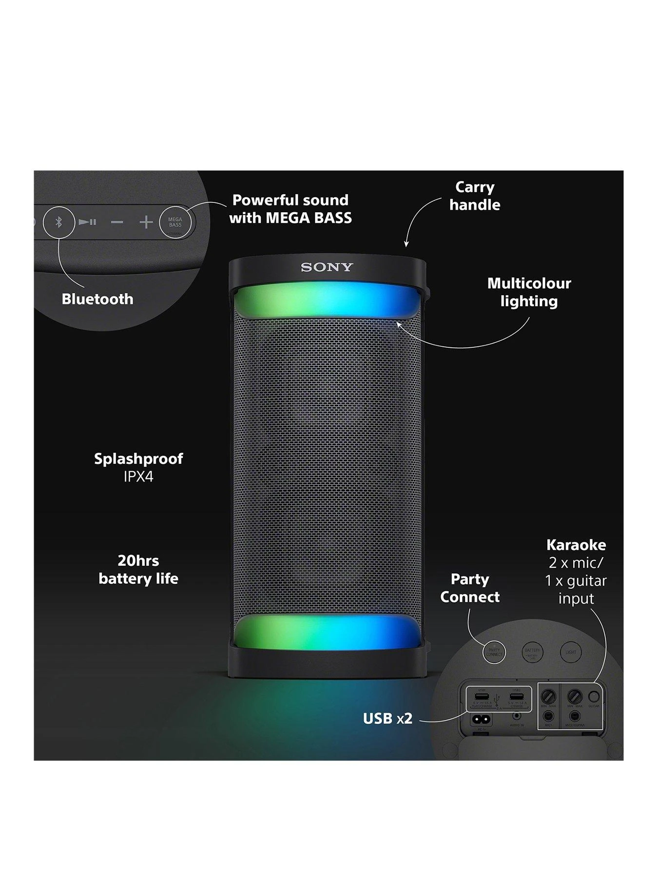 Sony XP500 X-Series Portable Wireless Speaker - Image 3