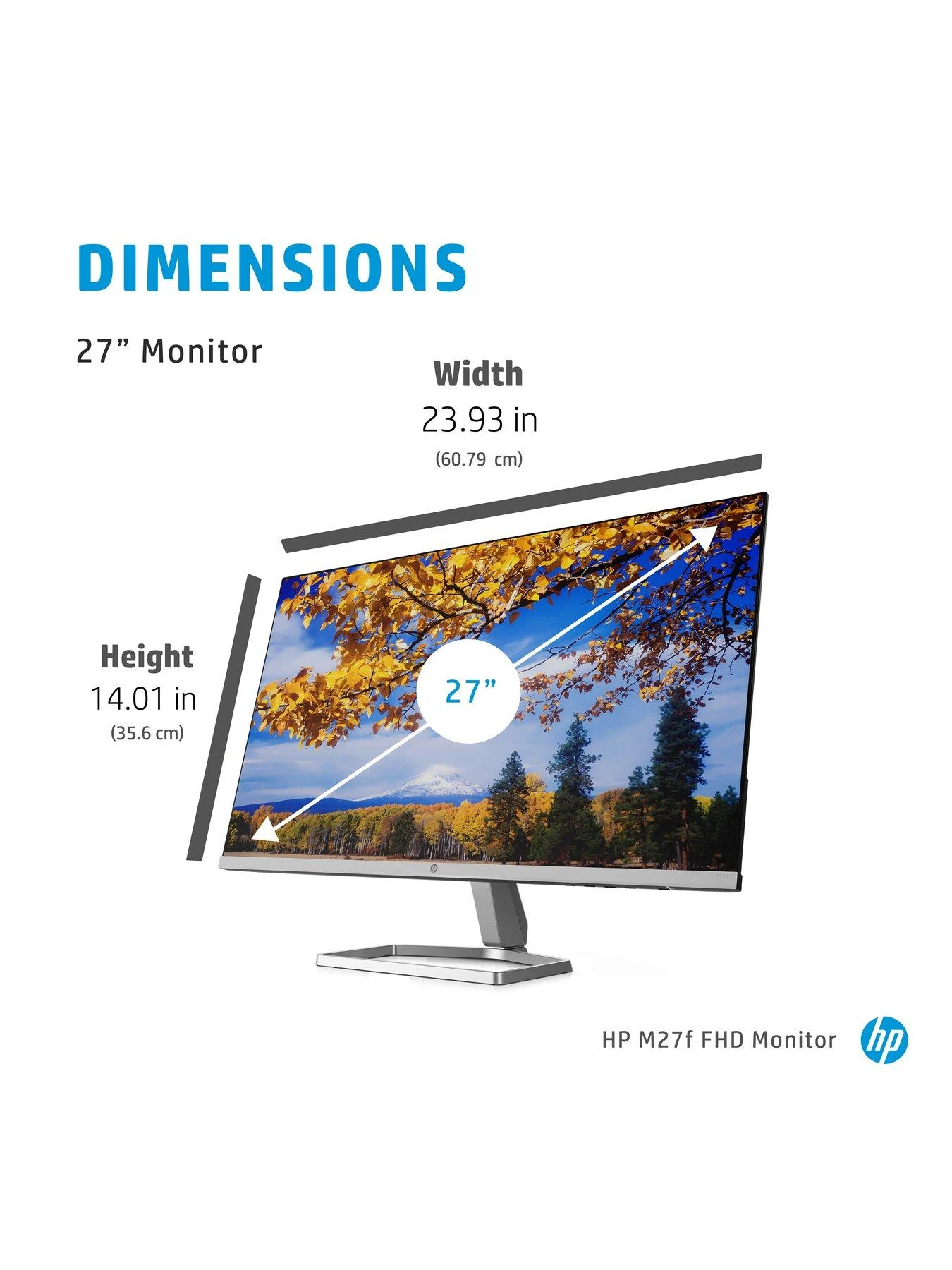 HP M27f 27in Full HD IPS Monitor (HDMI, VGA) - Image 4