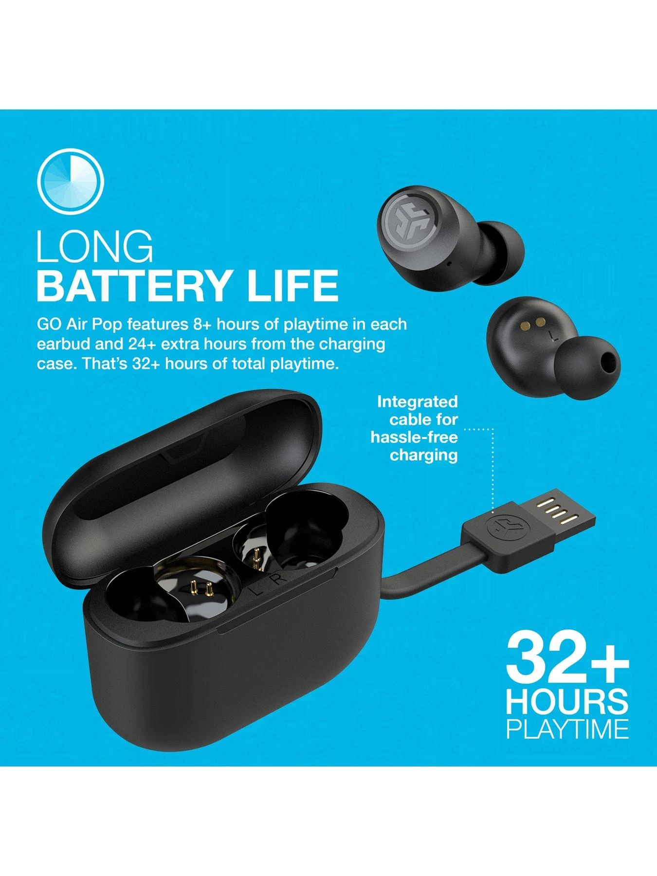 JLab Go Air Pop True Wireless Signature Earbuds - Image 4