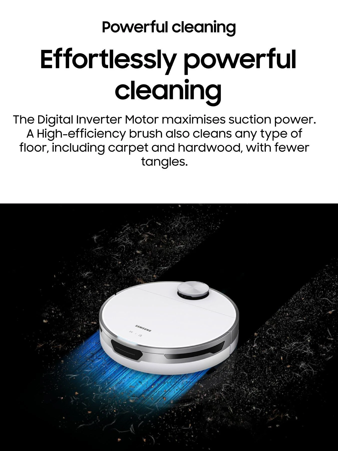 Samsung Jet Bot™ VR30T80313W/EU Robot Vacuum Cleaner - Max 60W Suction Power With LiDAR Sensor - White - Image 7