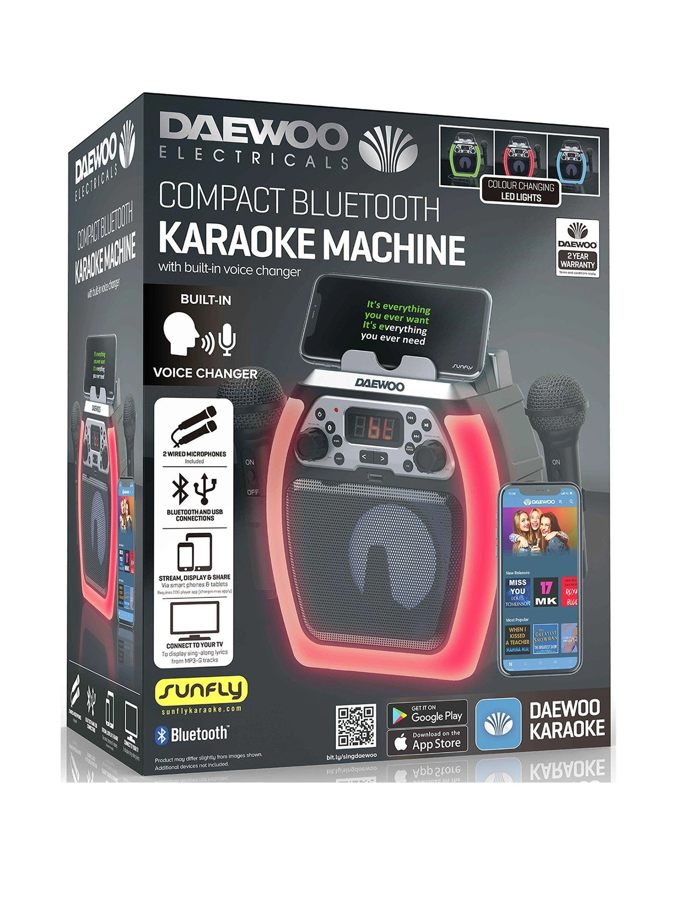 Daewoo Compact Bluetooth Karaoke Machine - Image 2