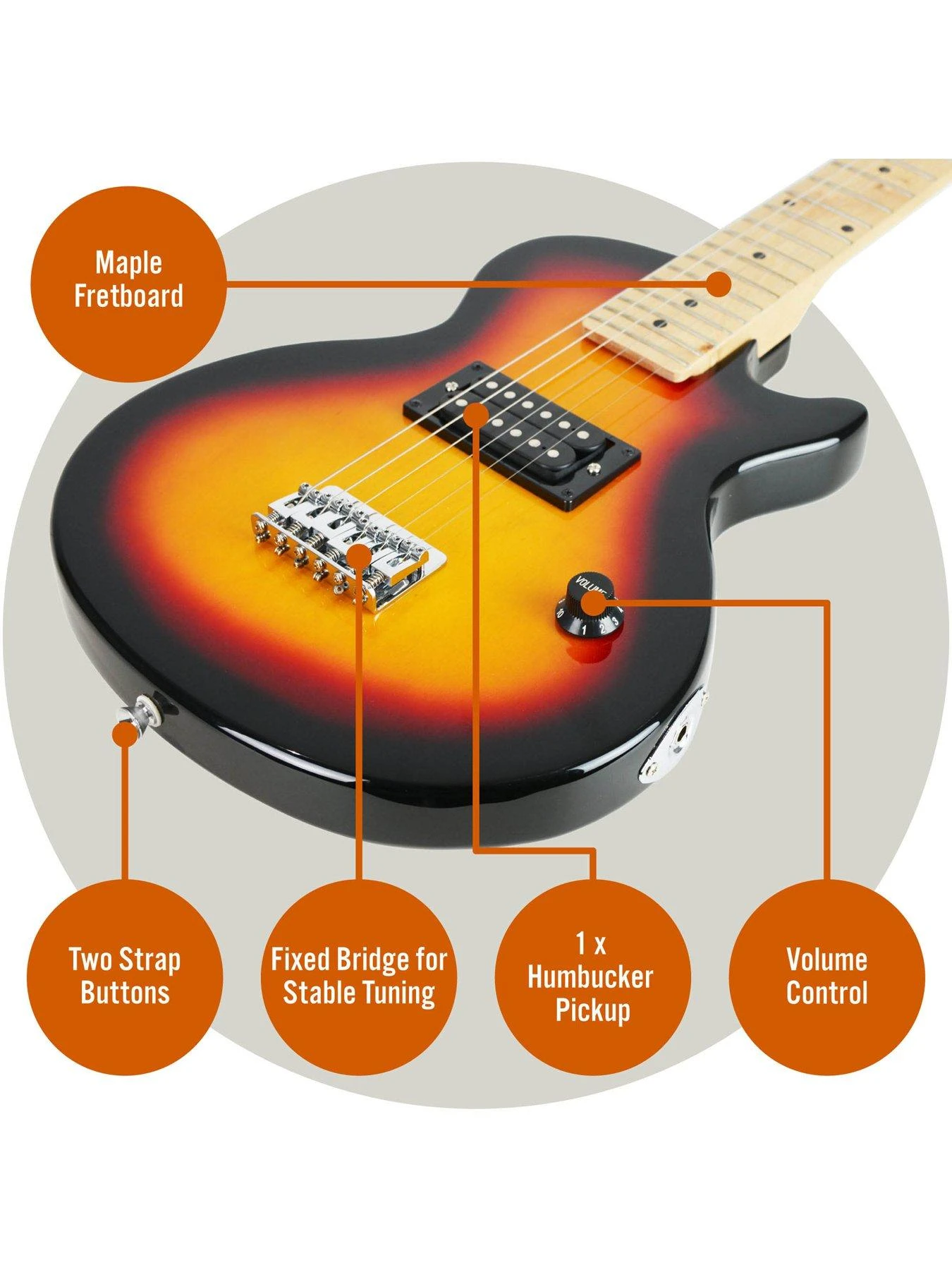 3rd Avenueđź›’ Junior Electric Rock Guitar Pack - Sunburst - Image 4