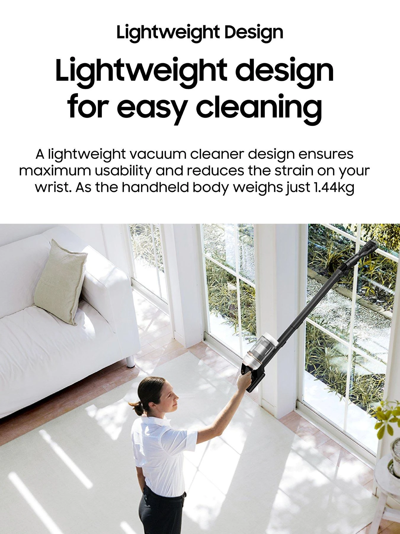 Samsung Bespoke Jet™ Pet VS20A95823W/EU Cordless Stick Vacuum Cleaner - Max 210W Suction Power With All-in-one Clean Station - Misty White - Image 6