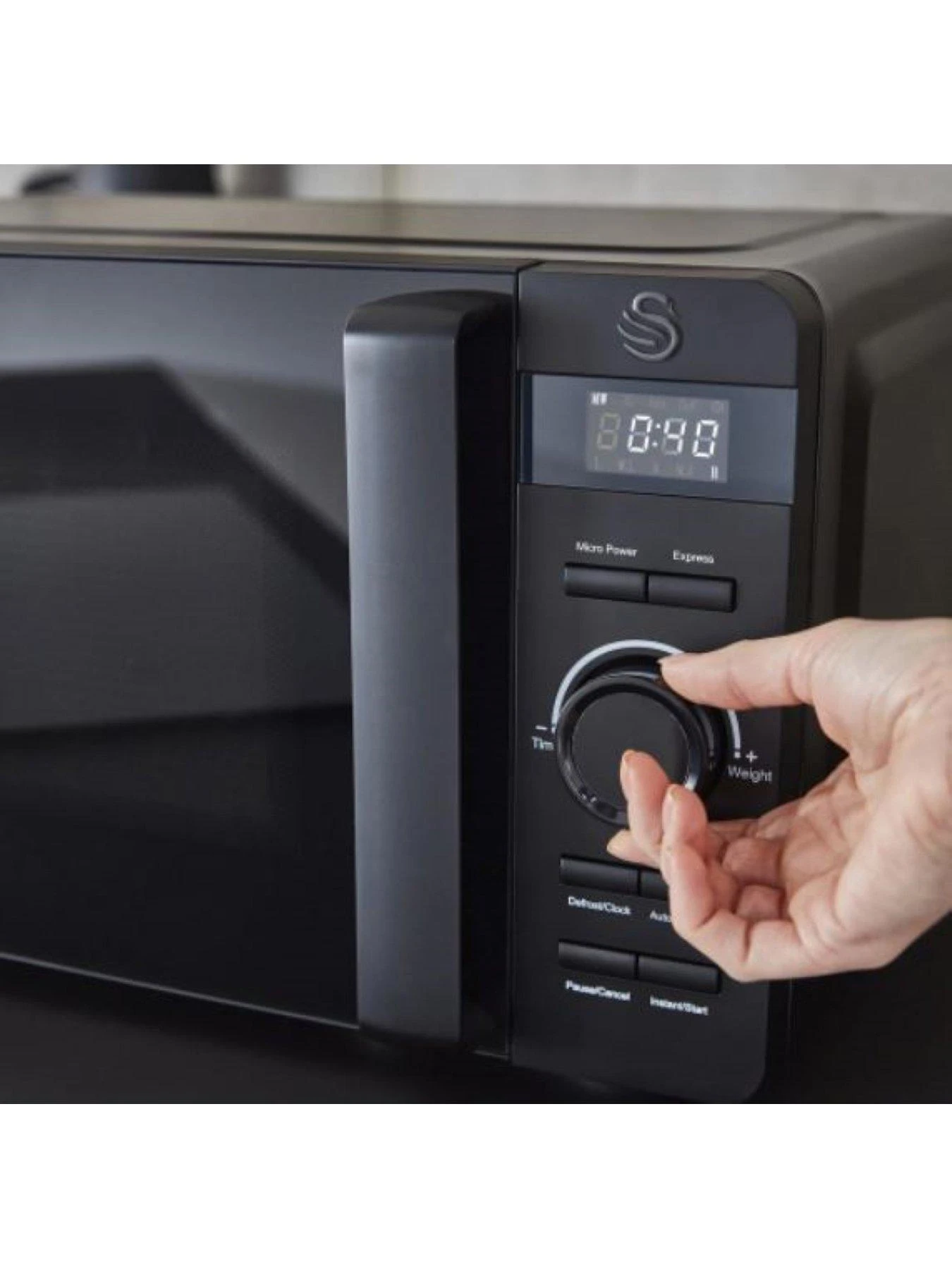 Swan Stealth 20L Digital Microwave - Black - Image 4