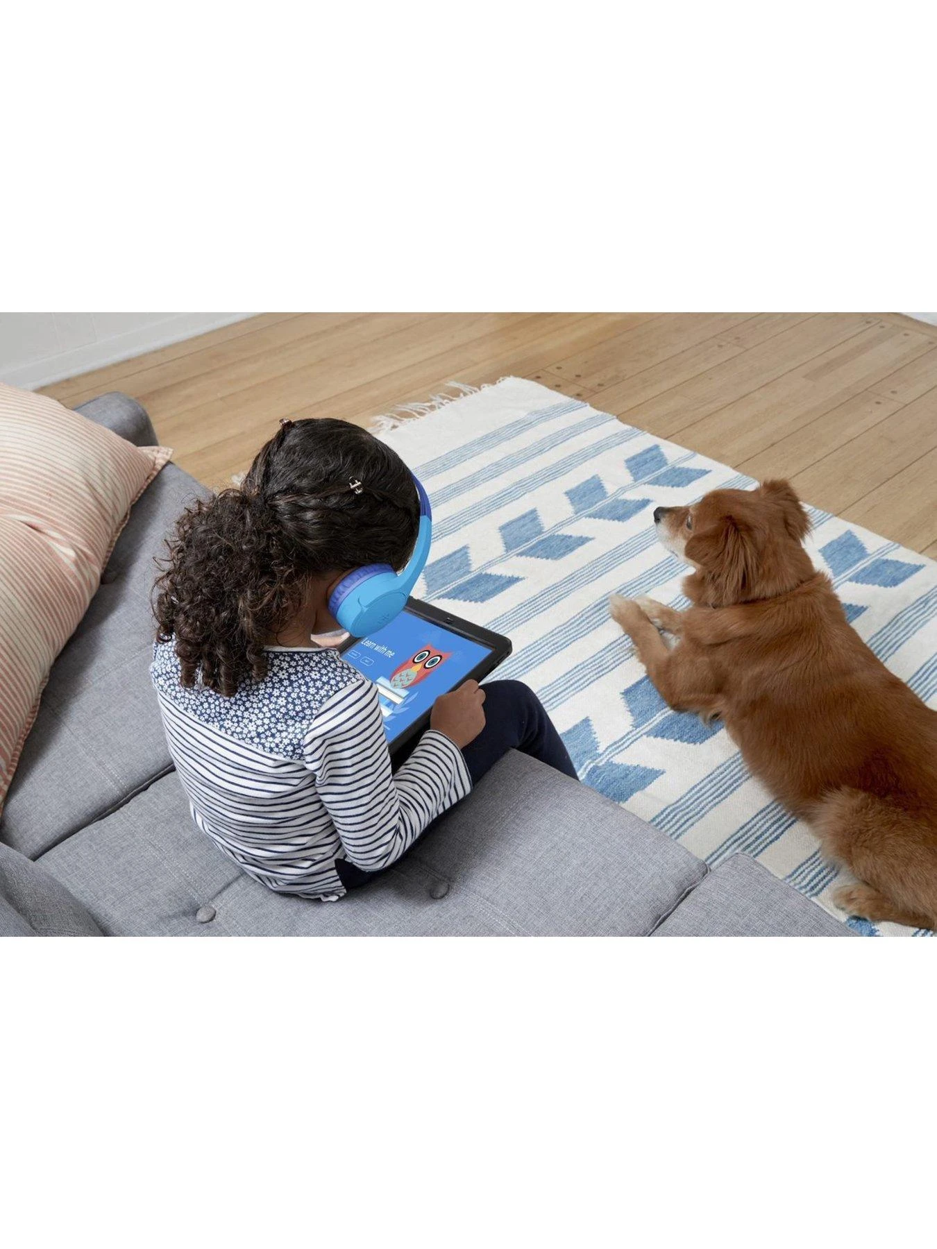 Belkin Soundform Mini Wireless On-Ear Headphones For Kids - Blue - Image 4