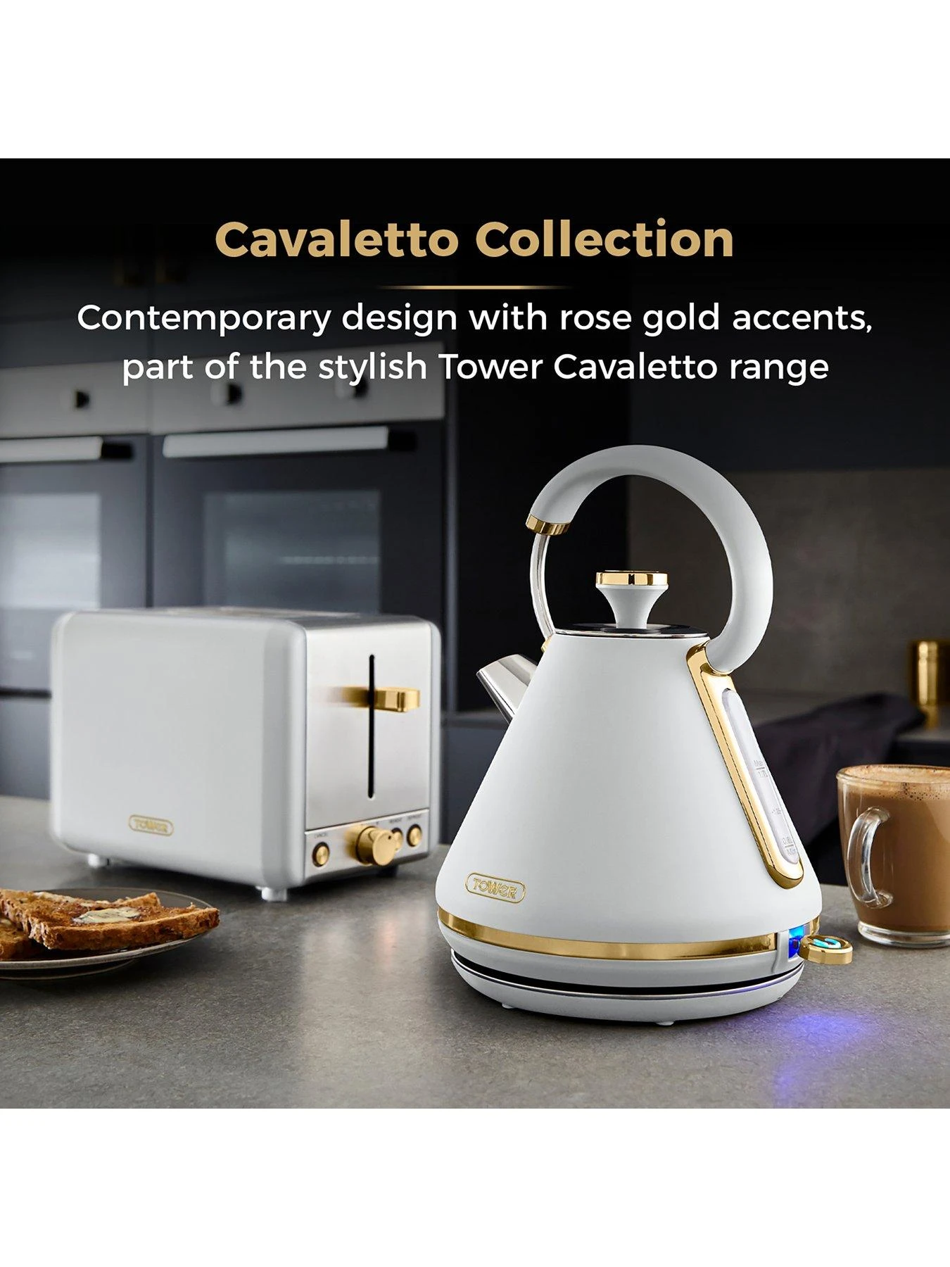 Tower Cavaletto 850W 2-Slice ToasterĀ - Optic White - Image 3