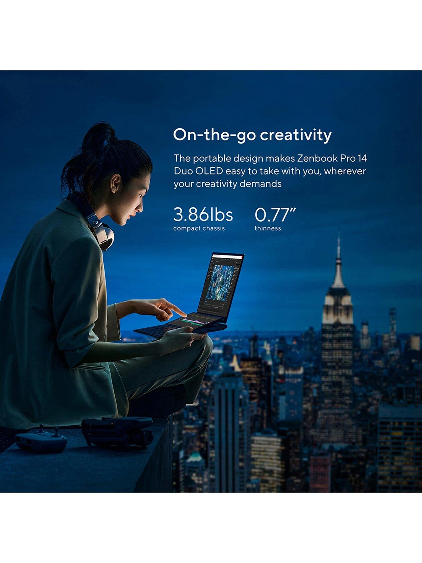 Asus Zenbook Pro 14 Duo OLED UX8402ZA-M3033W Laptop - 14.5in 2.8K Touchscreen, Intel Core I7, 16GB RAM, 512GB SSD - Image 7