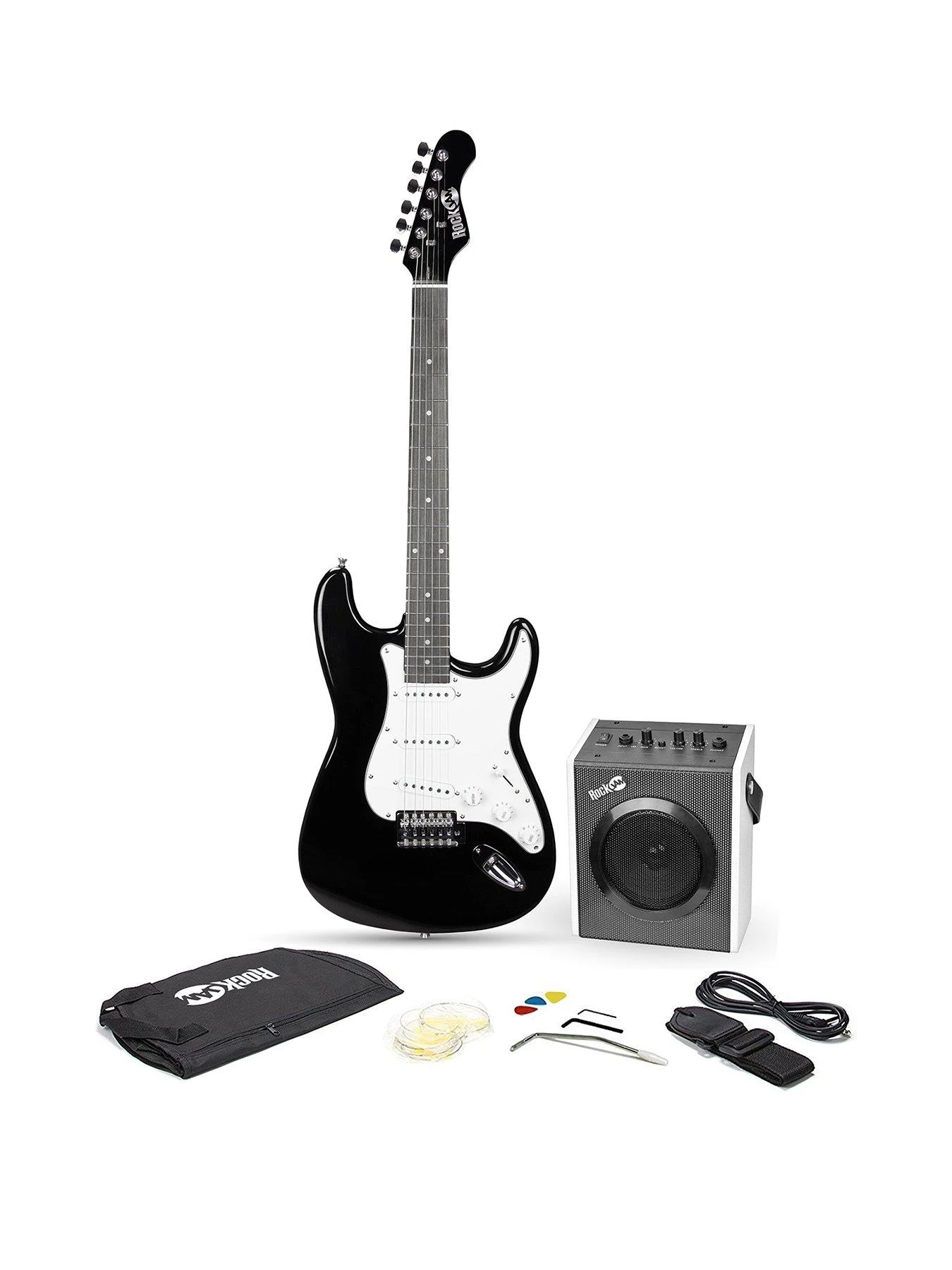 RockJam Full Size Electric Guitar Super Kit RJEG06 Black