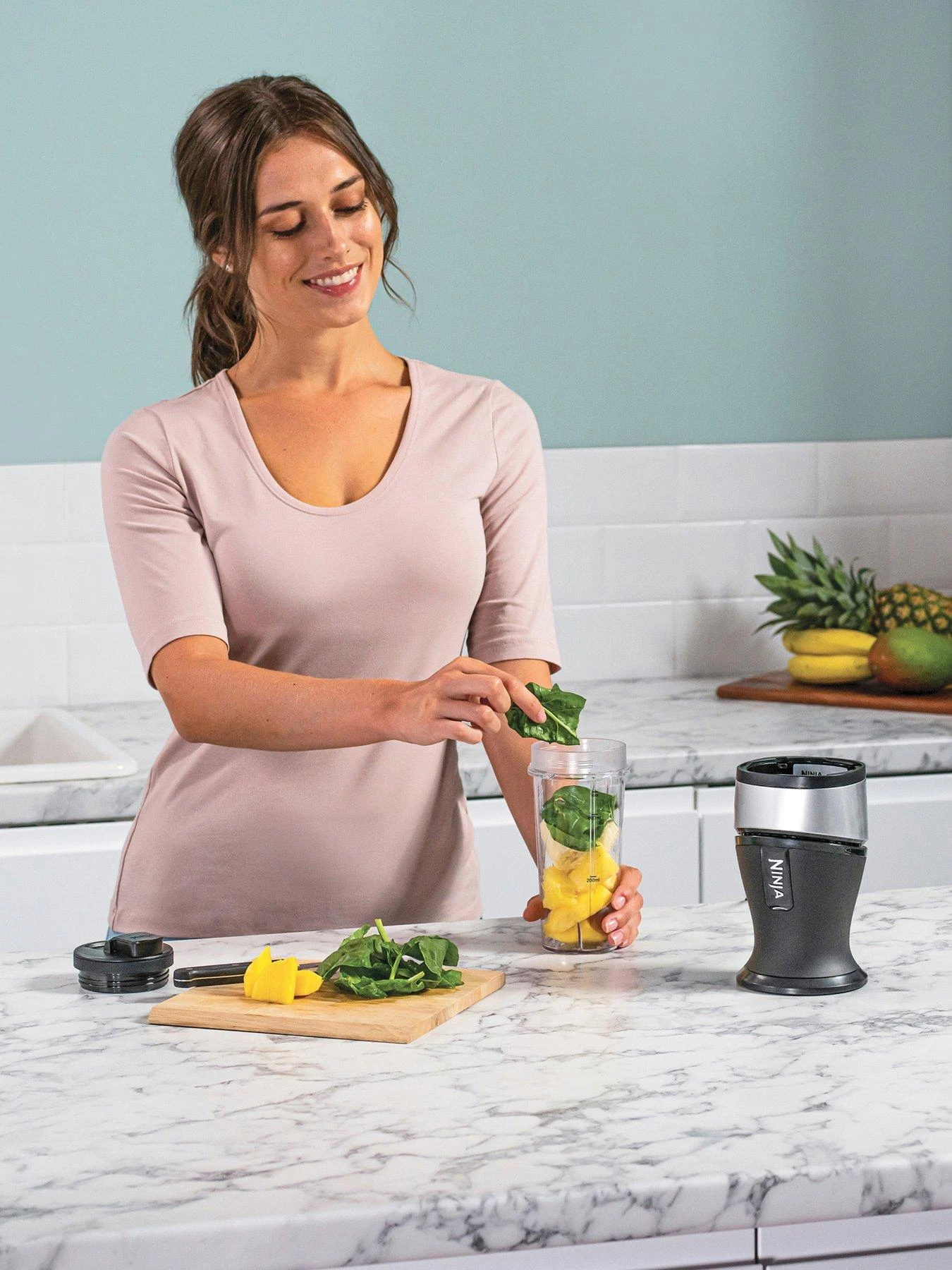 NINJA 700W Slim Blender & Smoothie Maker QB3001UKS - Silver - Image 3