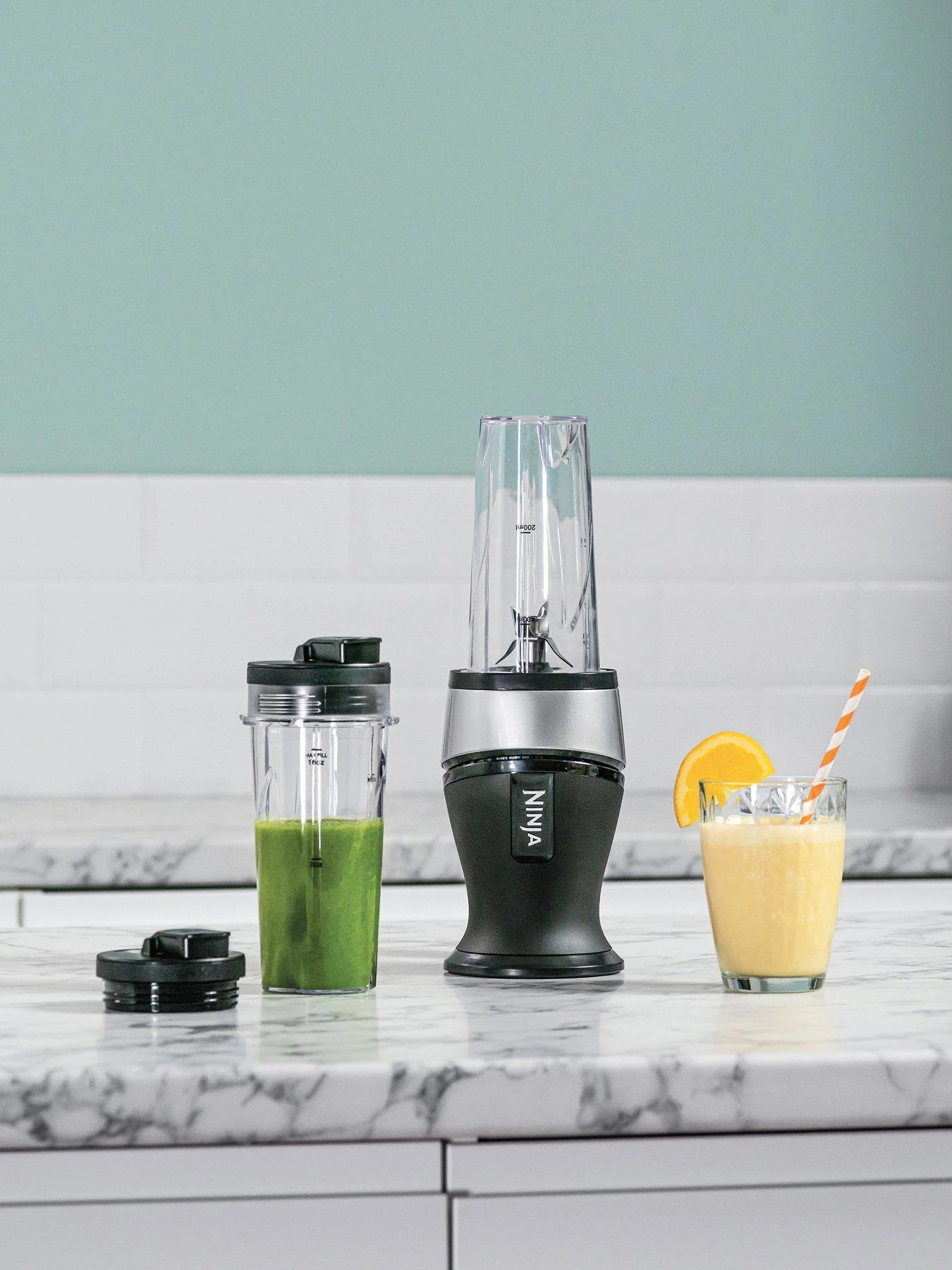 NINJA 700W Slim Blender & Smoothie Maker QB3001UKS - Silver - Image 5