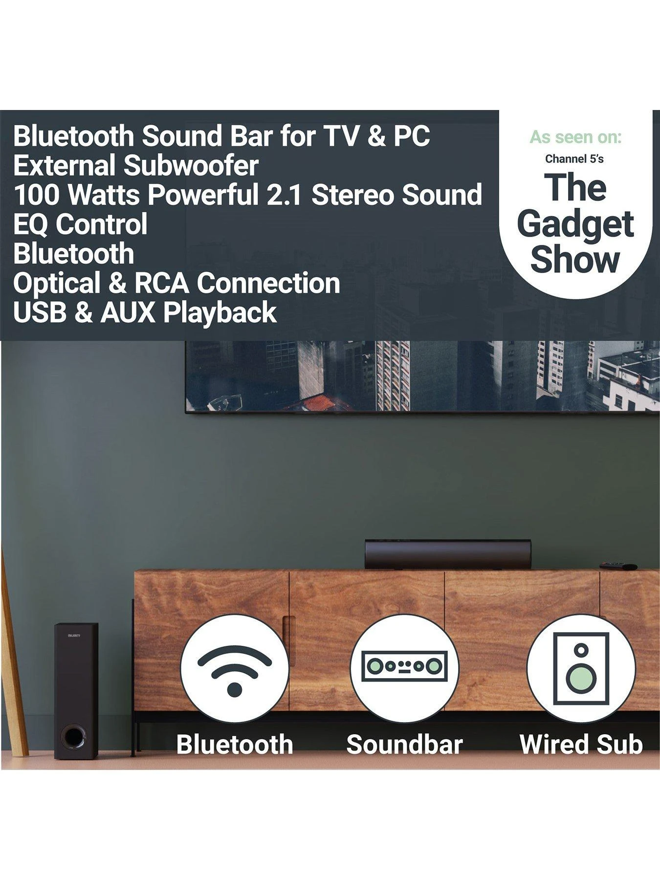 Majority Bowfell Plus Soundbar & Sub 100W - Image 7