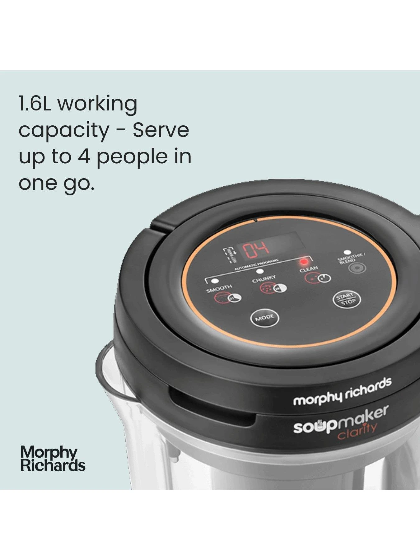Morphy Richards Clarity 501050 Soup Maker - Clear - Image 5