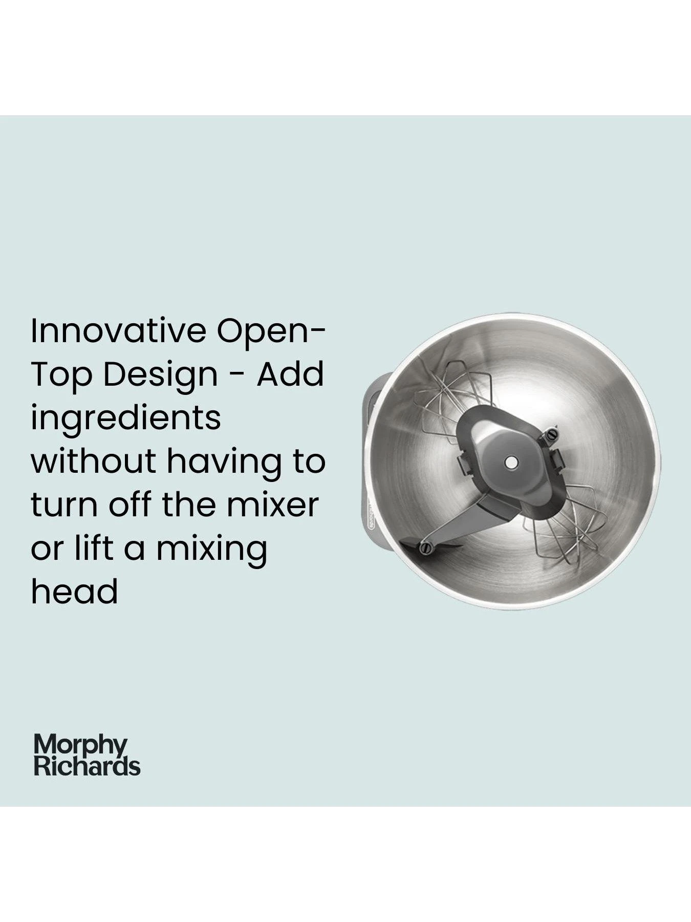 Morphy Richards MixStar 400520 Compact Stand Mixer - Grey - Image 3