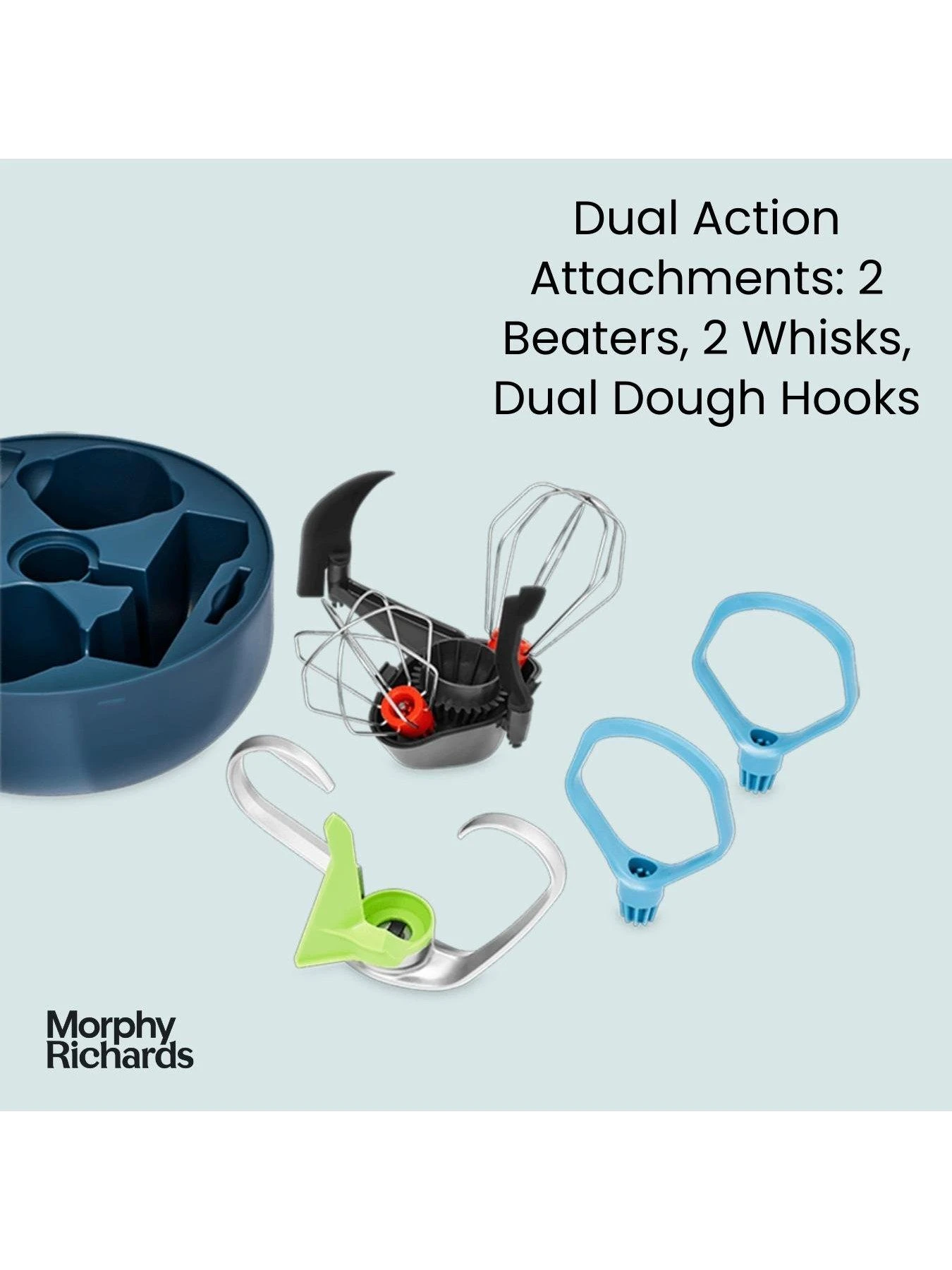 Morphy Richards MixStar 400520 Compact Stand Mixer - Grey - Image 4