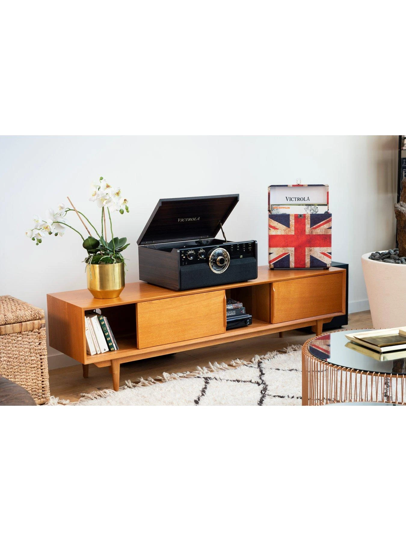 Victrola Empire 6-in-1 Music Centre - Bluetooth Record Player With Built-In Stereo Speakers, Cassette, CD And Radio - Image 6