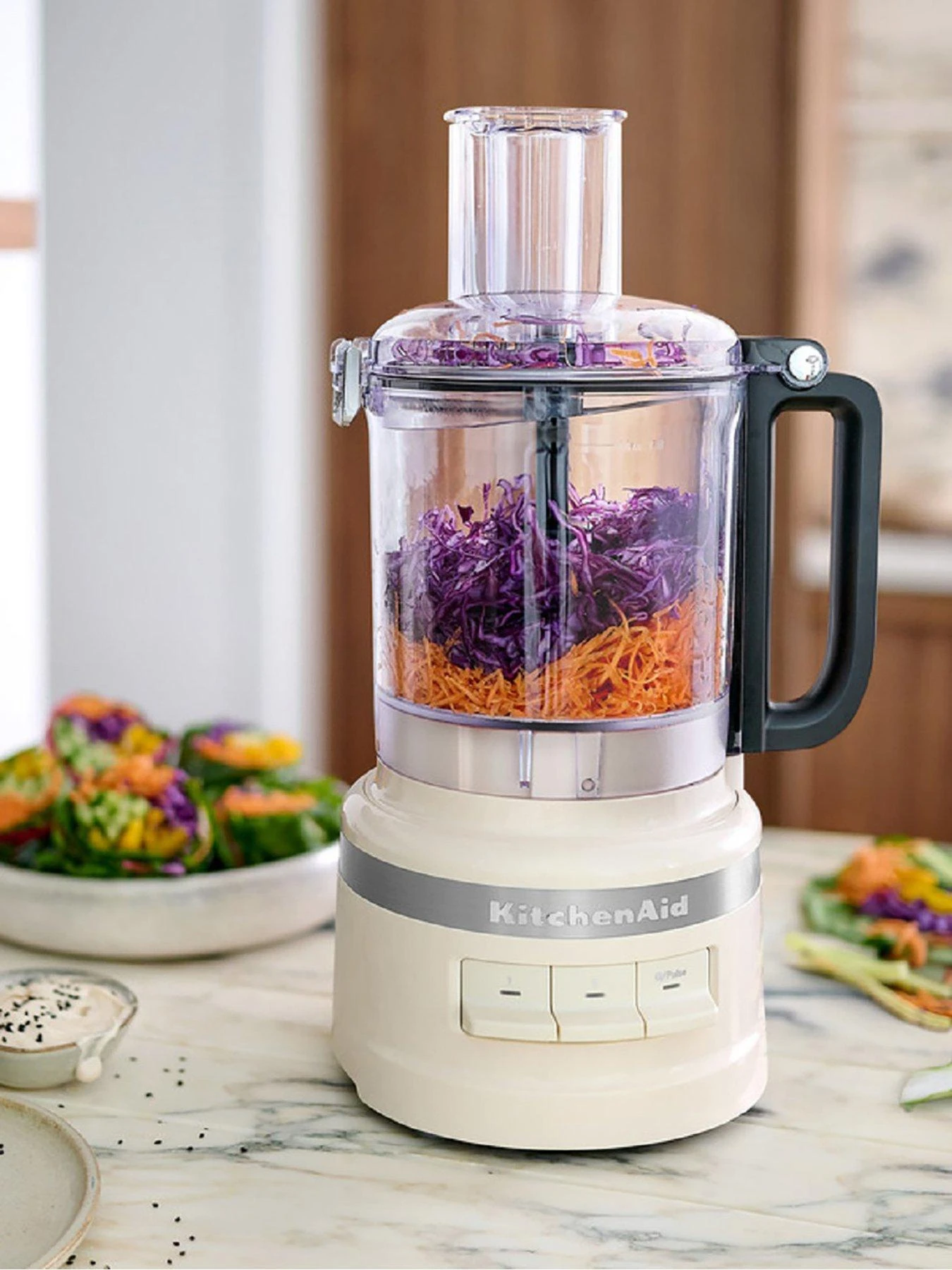KitchenAid 2.1L Food Processor - Almond Cream - Image 2