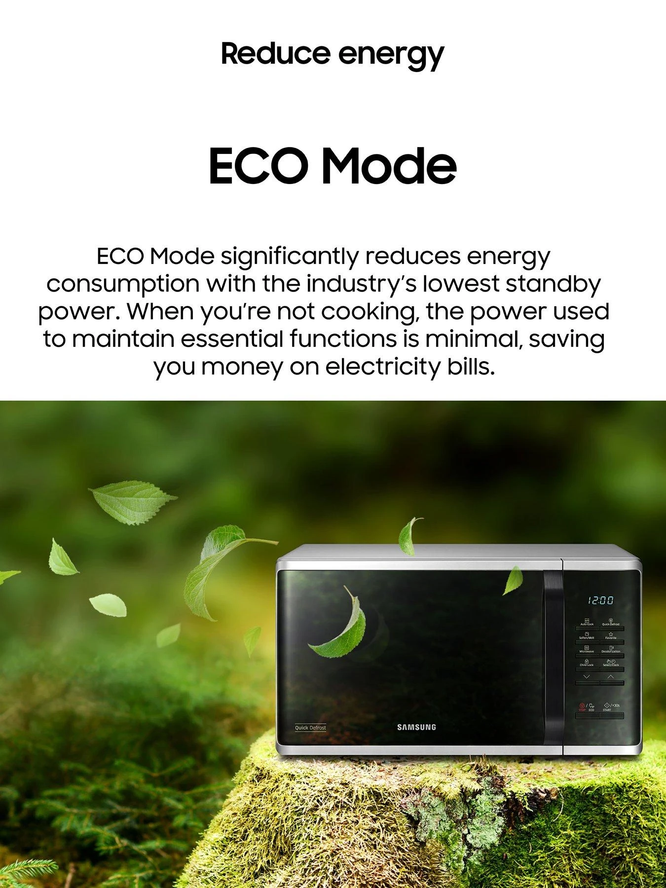 Samsung MS23K3513AK/EU Solo 23-litre, 800-watt Microwave - Black - Image 5