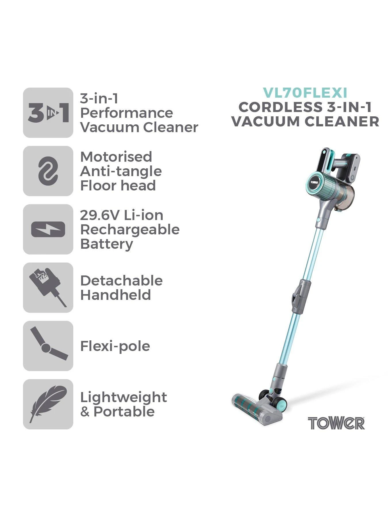 Tower VL70 Flexi Anti-Tangle Cordless Vacuum - Image 2