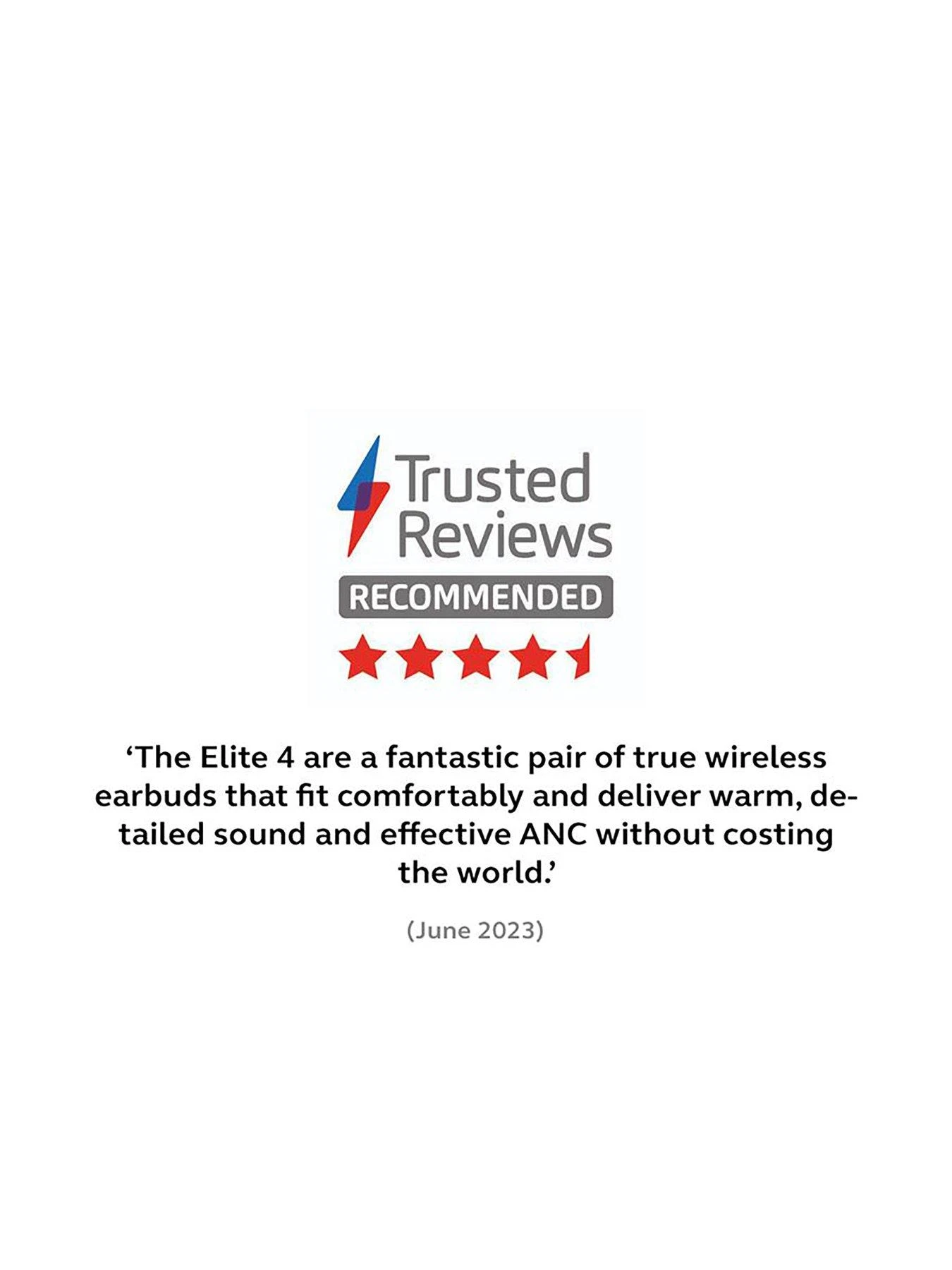 Jabra Elite 4 Wireless Earbuds - Grey - Image 2