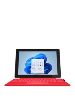 Geo GeoPad 110 2-in-1 Laptop - 10.1in, Intel Celeron N4020, 4GB RAM 128GB SSD, Detachable Keyboard - Strawberry