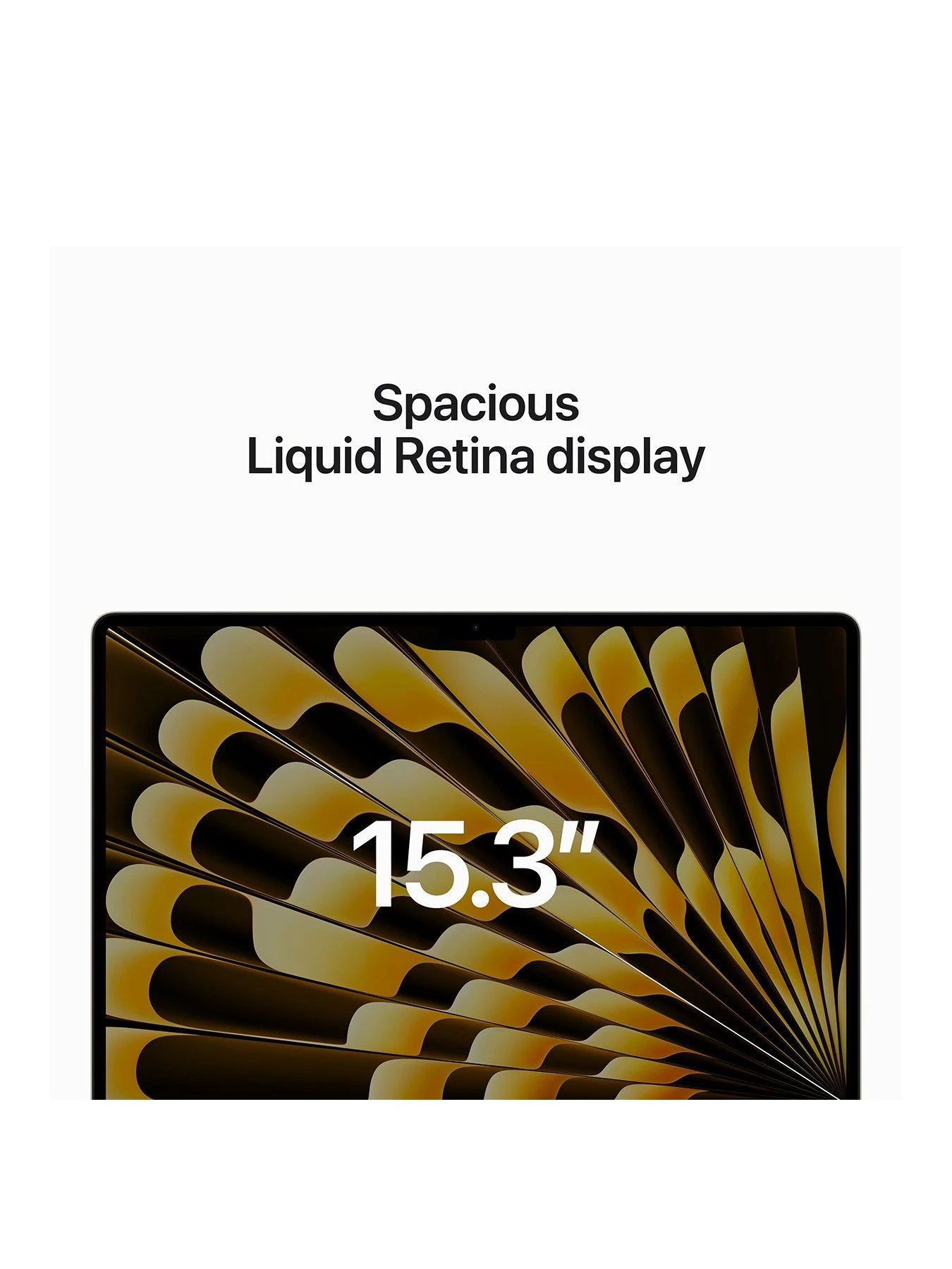 Apple MacBook Air (M2, 2023) 15-inch with 8-core CPU And 10-core GPU, 256GB - Starlight - Image 3