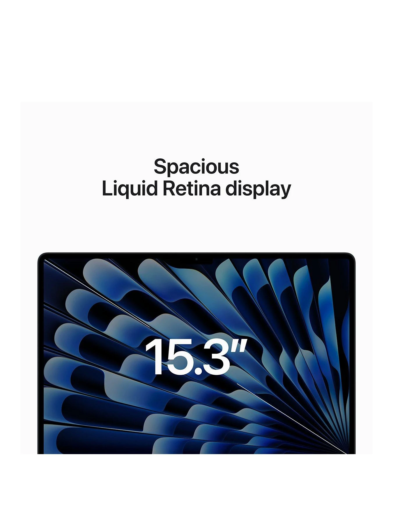 Apple MacBook Air (M2, 2023) 15-inch with 8-core CPU And 10-core GPU, 256GB - Midnight - Image 3